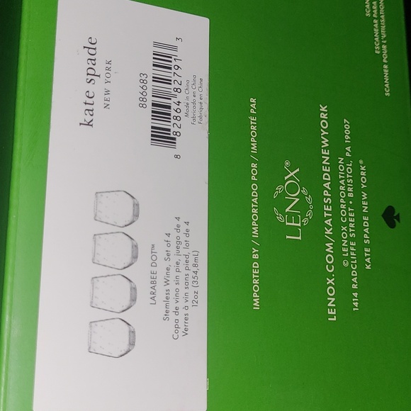 Kate Spade Larabee Dot Glasses - Set Of 4 - Picture 3 of 5